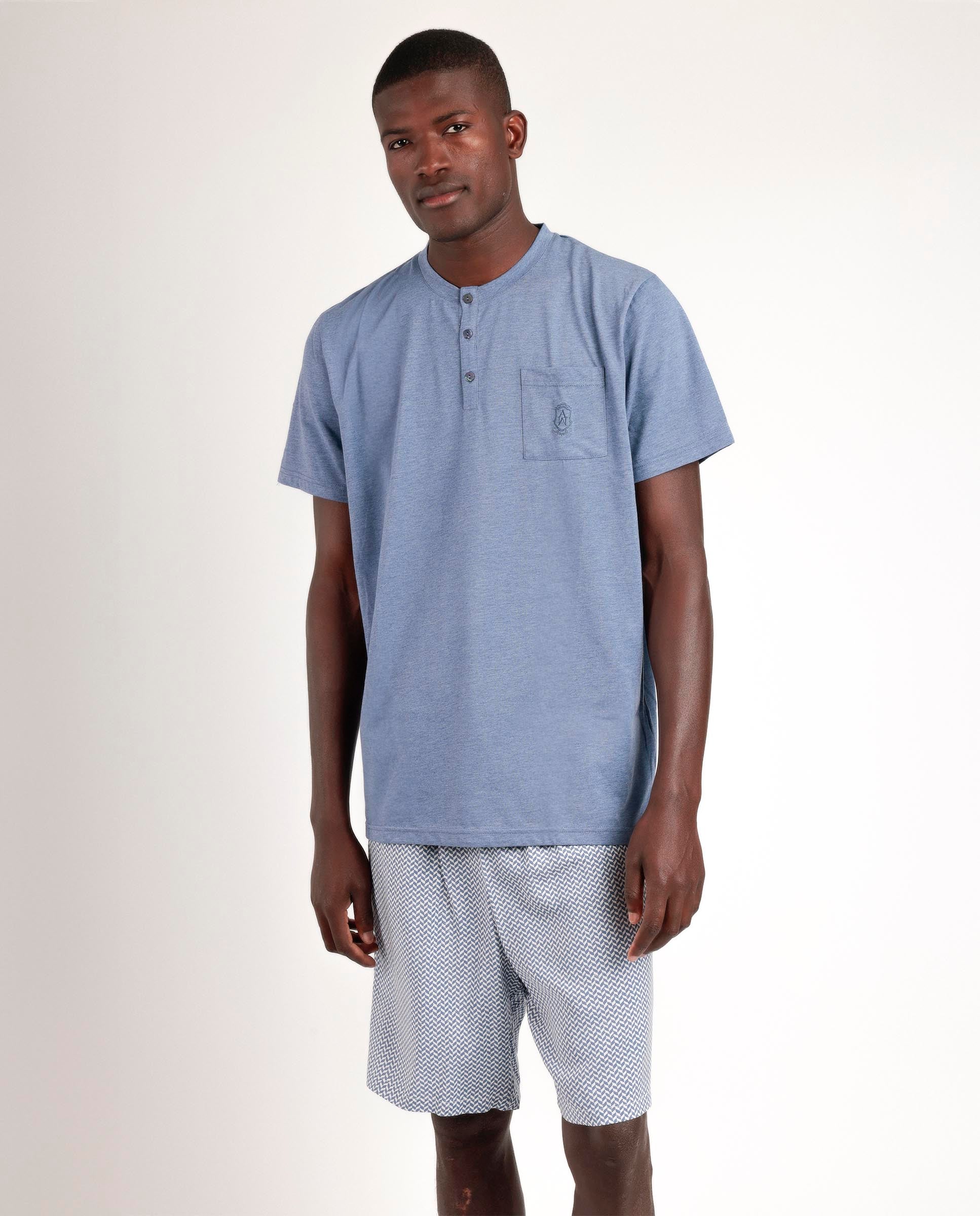 Admas shortsipyjama sininen