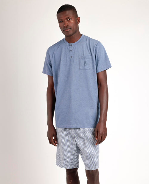 Admas shortsipyjama sininen