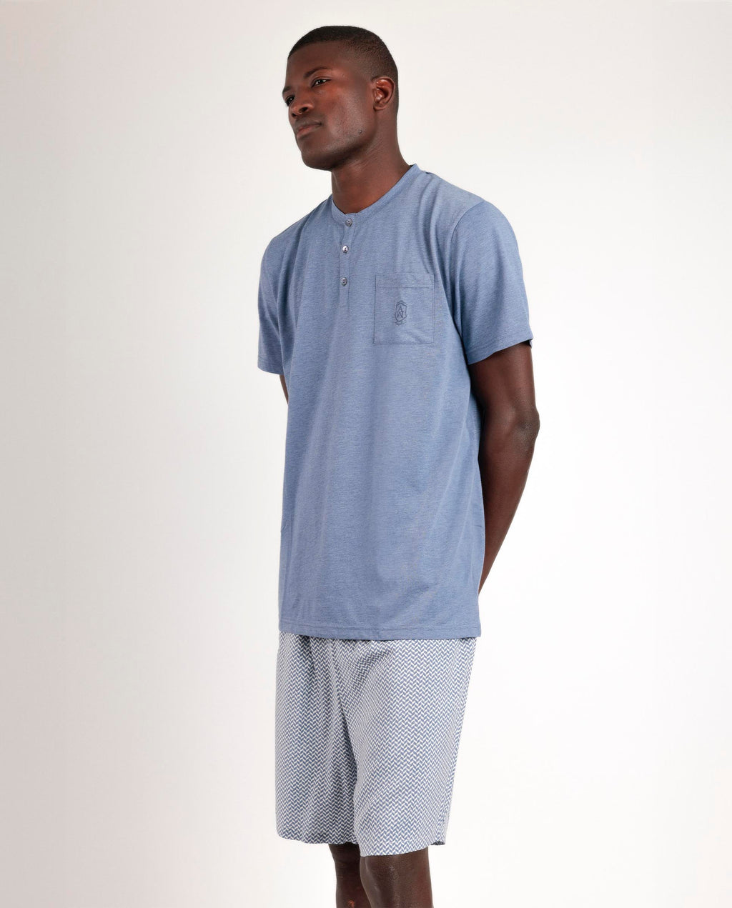 Admas shortsipyjama sininen