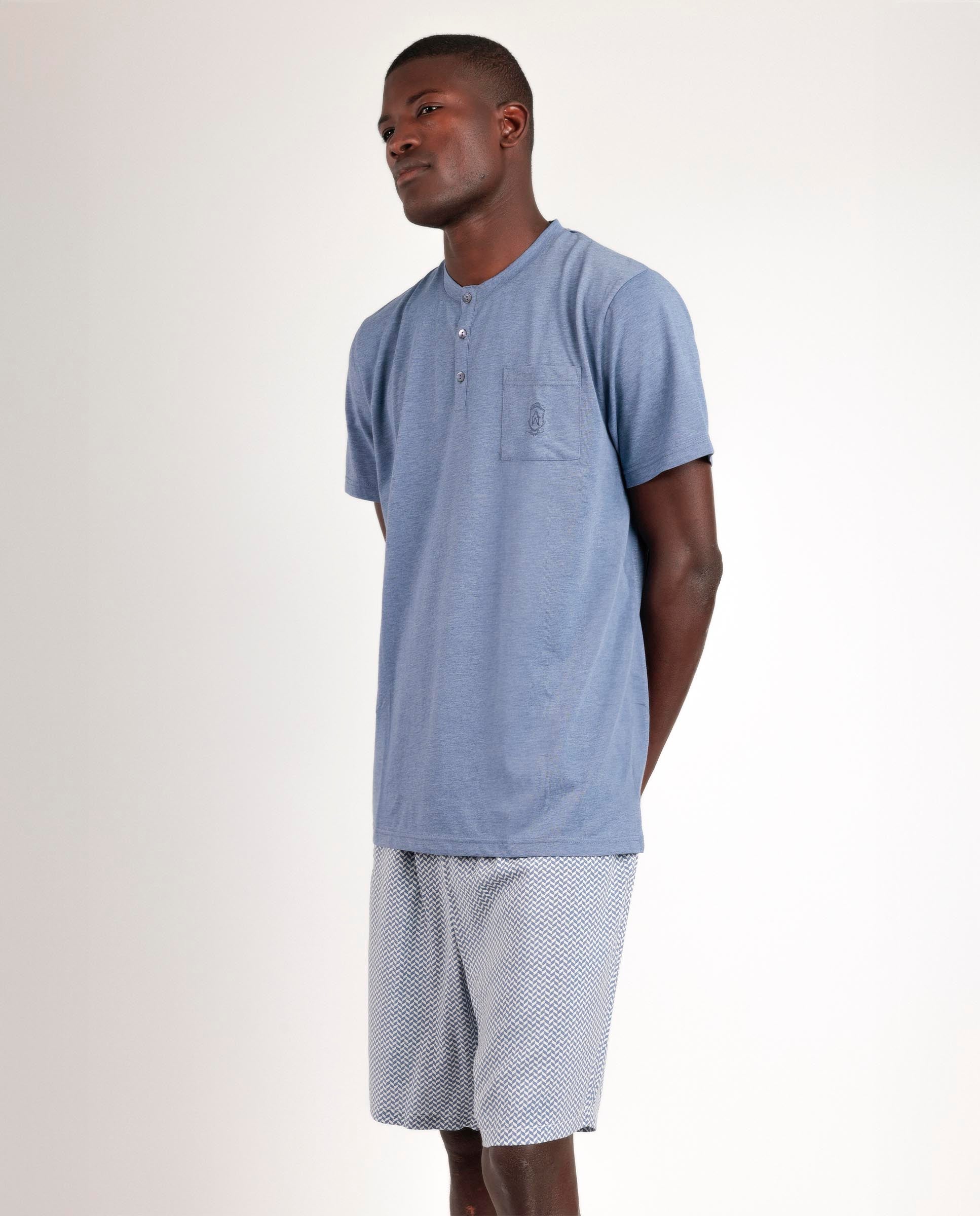 Admas shortsipyjama sininen