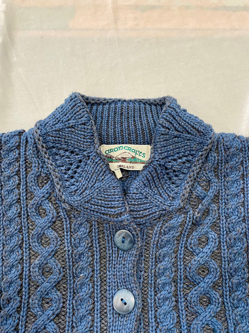 Aran Crafts merinovillaneuletakki sininen