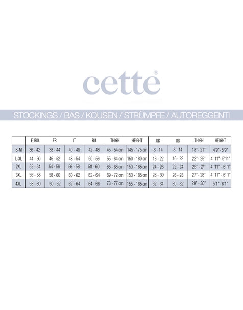 Cette stay- up verkkosukat musta
