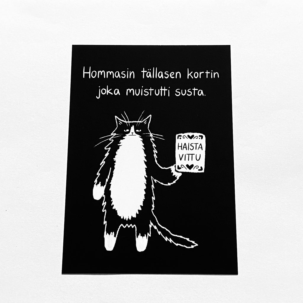 Darrakatti Haista vittu- postikortti