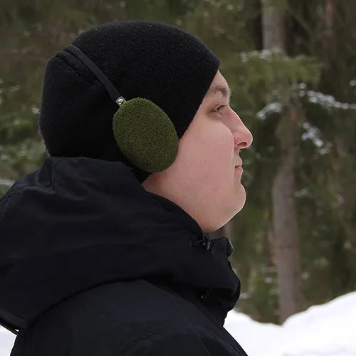 Helsingin Olkain korvalaput, sammaleenvihreä villa