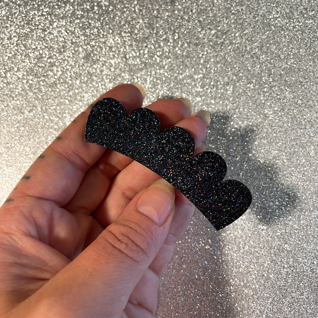 Ilone musta glitterpinni