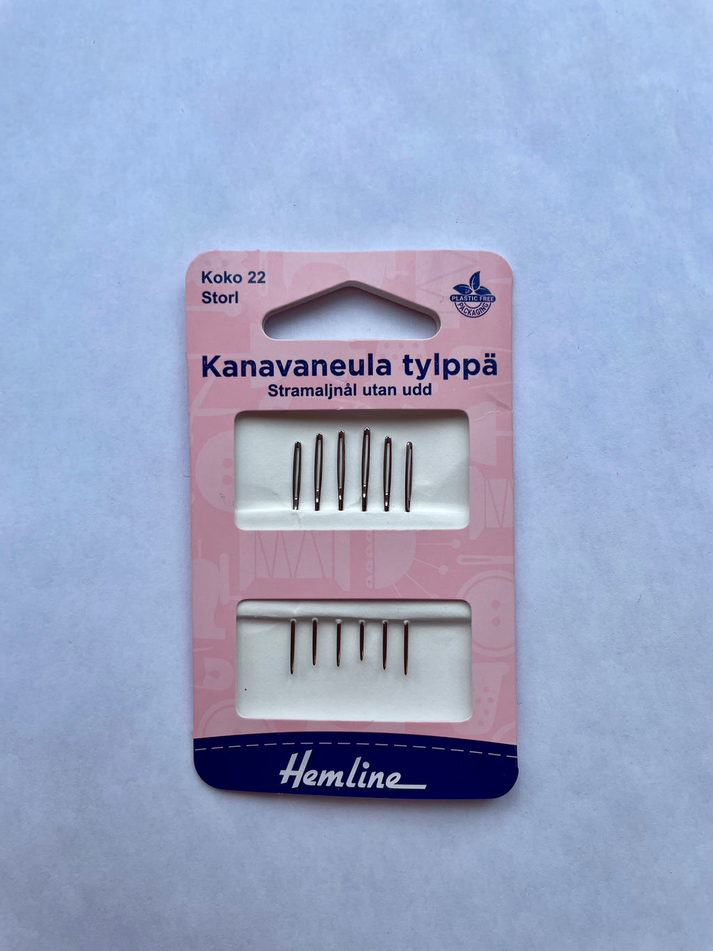 Hemline kanavaneula tylppä koko 22