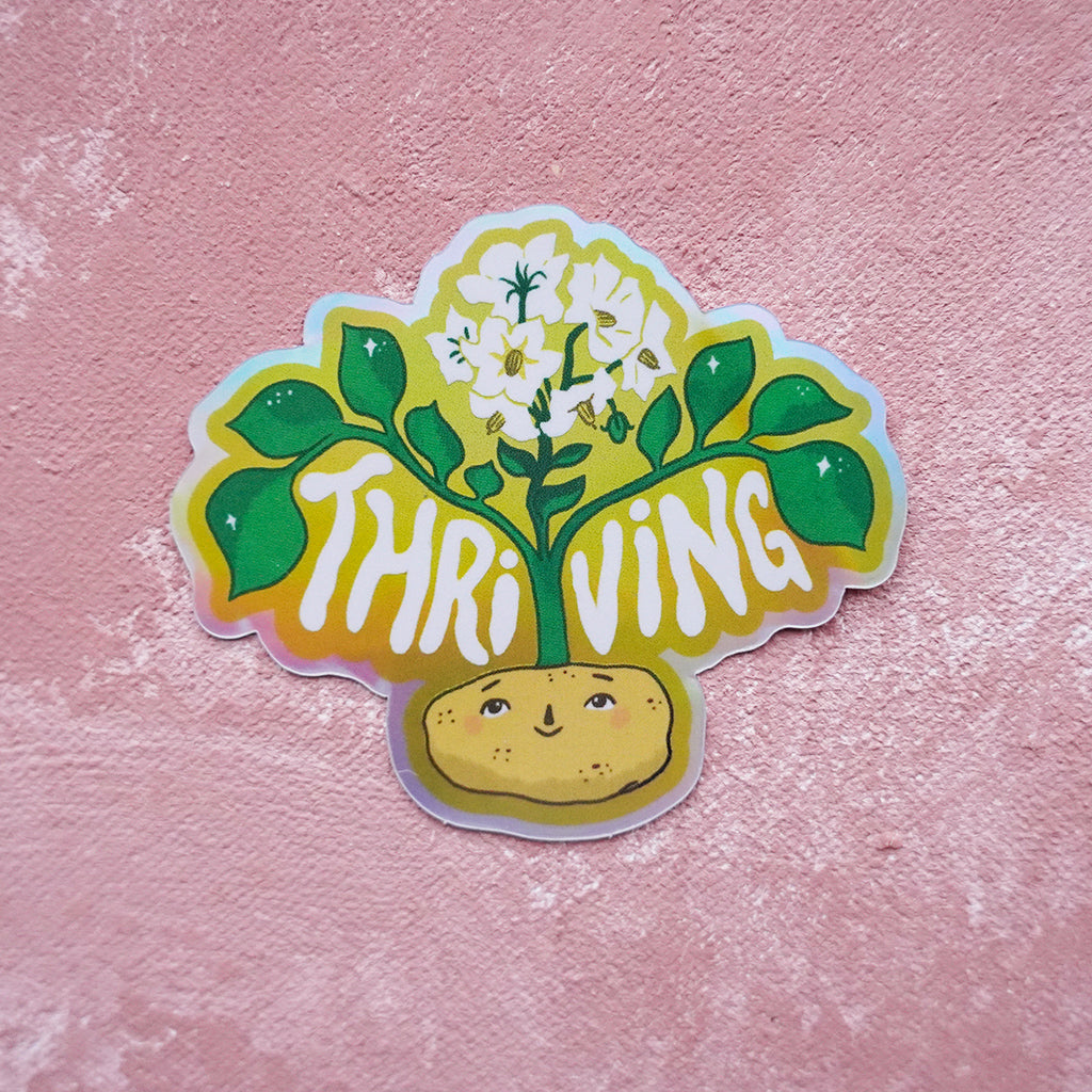 Kedolla Visuals Thriving potato -tarra