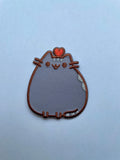 Sydän Pusheen kissa kangasmerkki