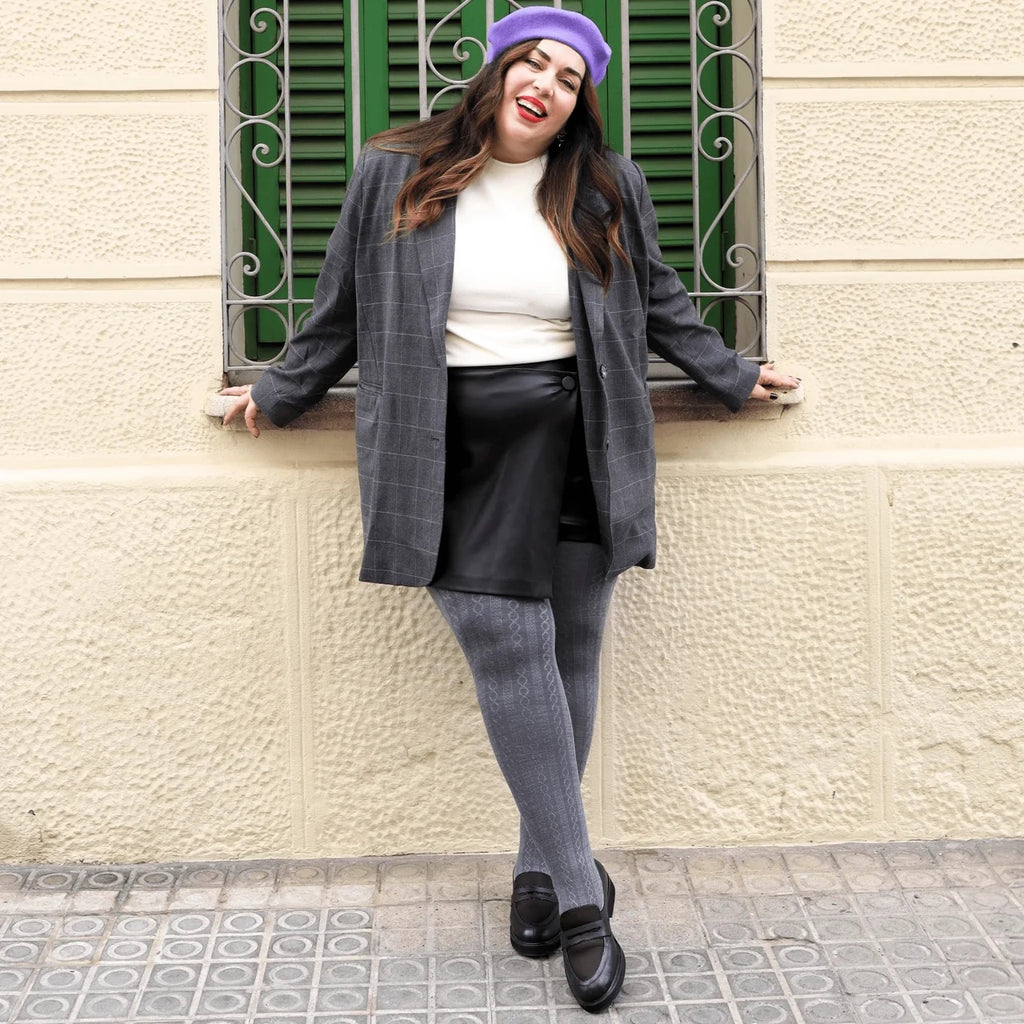 Snag Tights Grannies Cable Knit merinovillasukkahousut