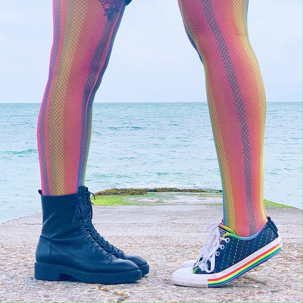 Snag Tights Rainbow- verkkosukkahousut
