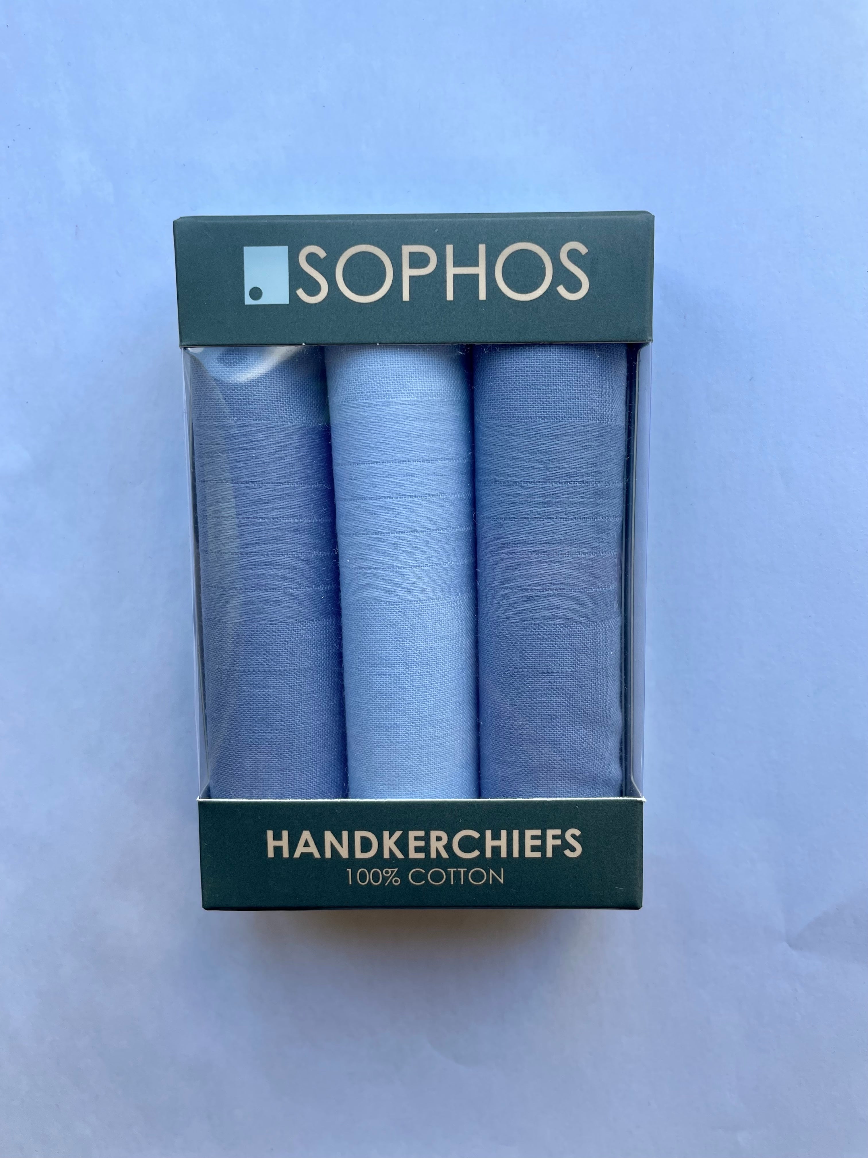 Sophos kangasnenäliina vaaleansininen 3kpl