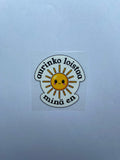Vuorella Aurinko loistaa- silityskuva